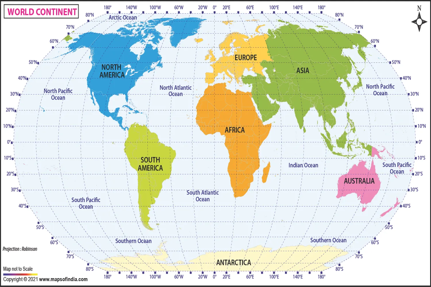 get to know about all continents of the world