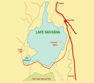 Map of Naivasha, Kenya