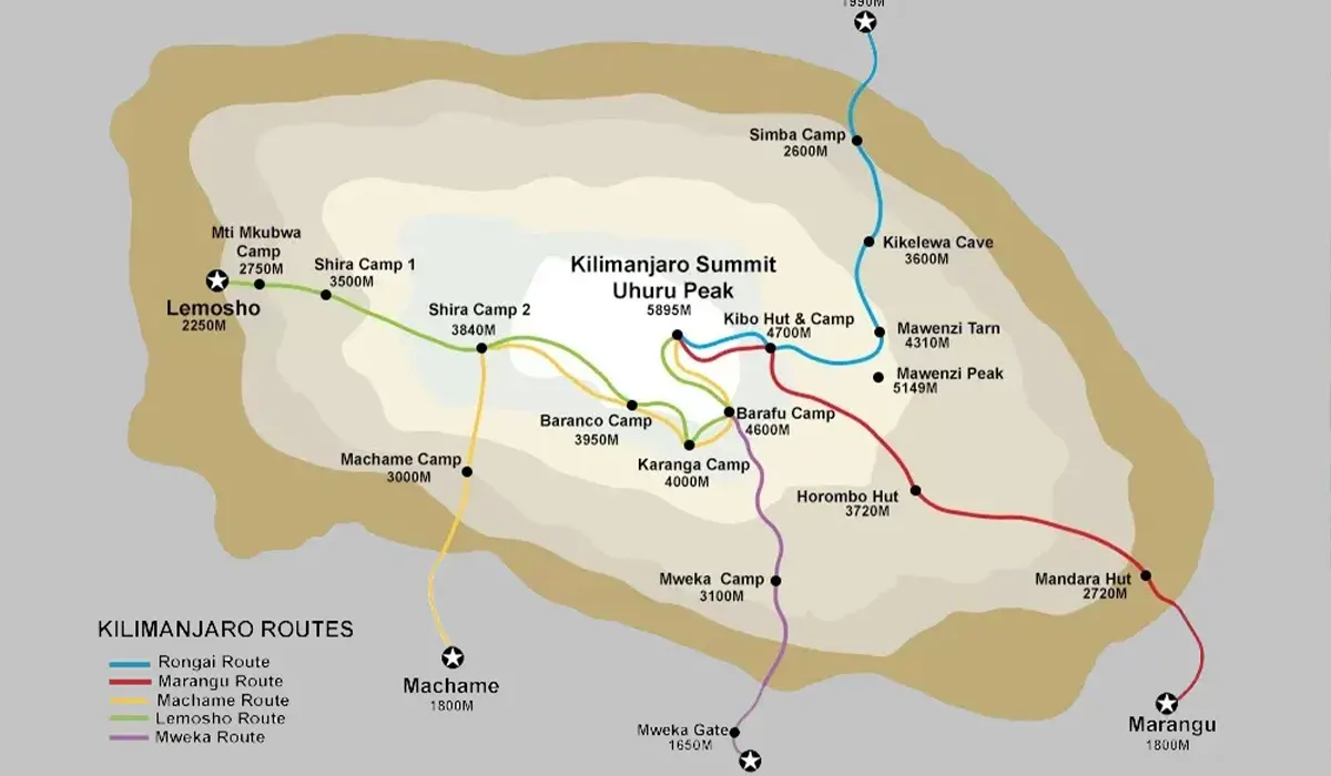 Ruta Kilimanjaro Marangu Millor paquet de senderisme aclimatat de 5 a 6 dies