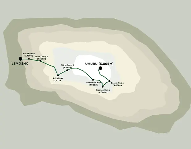 Mount Kilimanjaro map