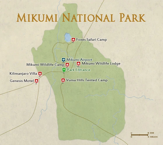Map of Mikumi National Park