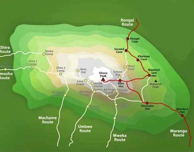 Ruta del Mont Kilimanjaro Rongai