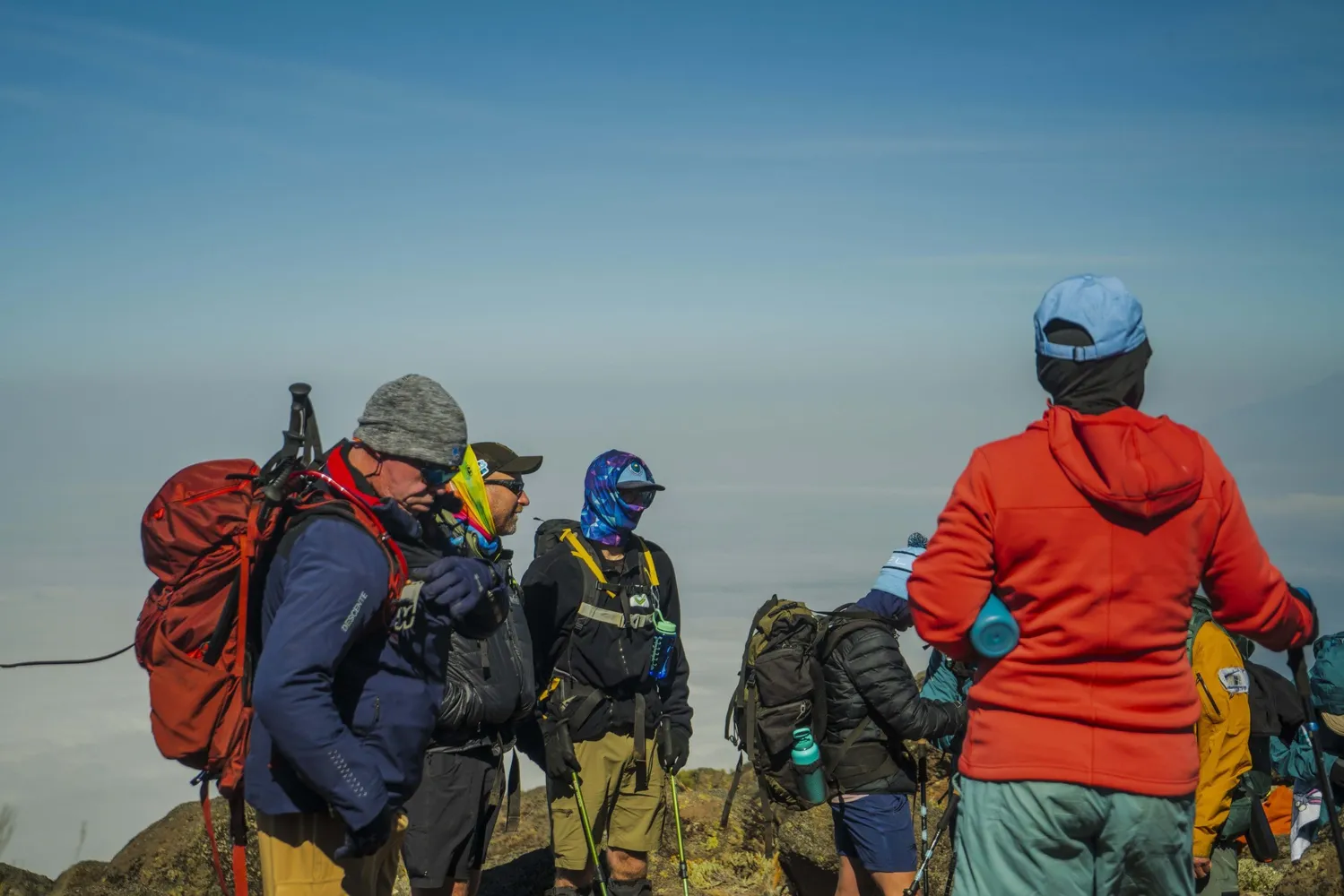 What is included in a standard 6-day Kilimanjaro climb: climbers and mountain crew